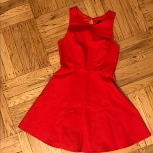Red party mini dress